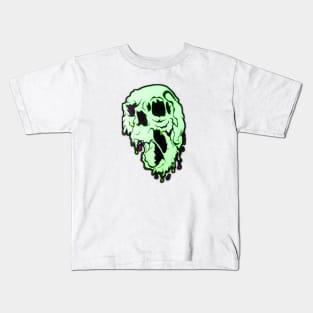 Light Green Melting Monster Kids T-Shirt